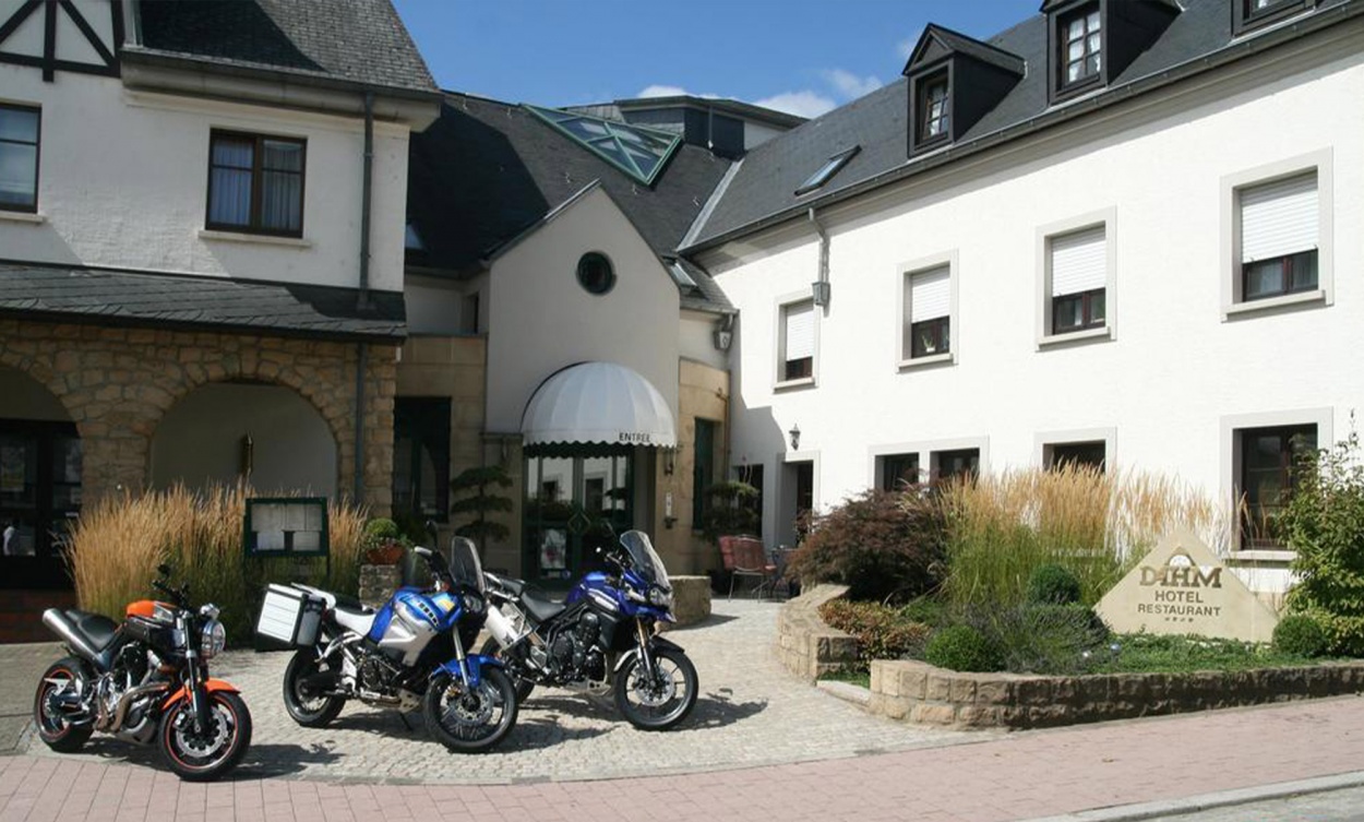 Motorrad Hotel Restaurant Dahm in Erpeldange / Ettelbruck in Luxemburgischen Ardennen